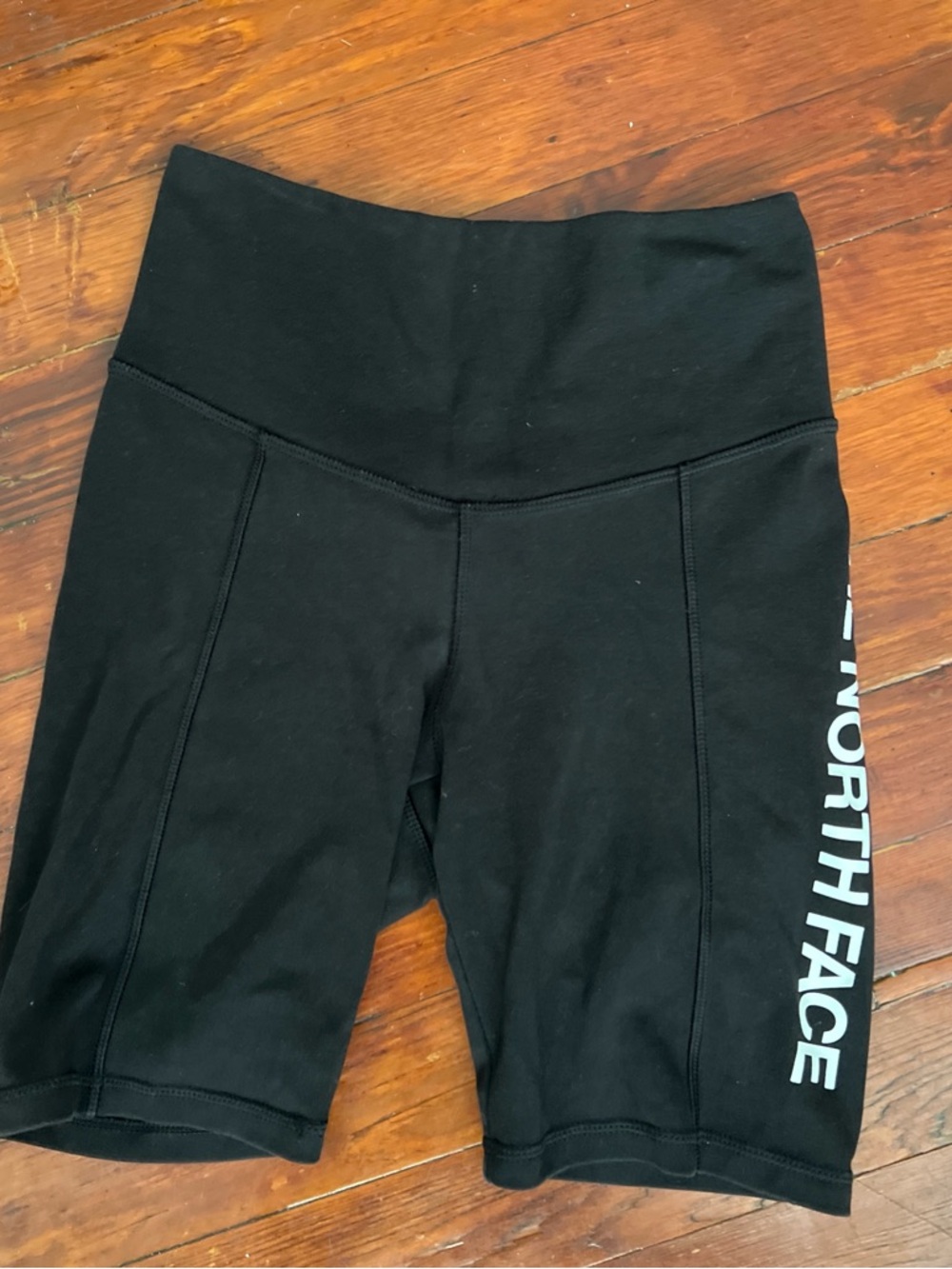 The North Face Black Women's Mid-Rise Bike Shorts with Side Logo